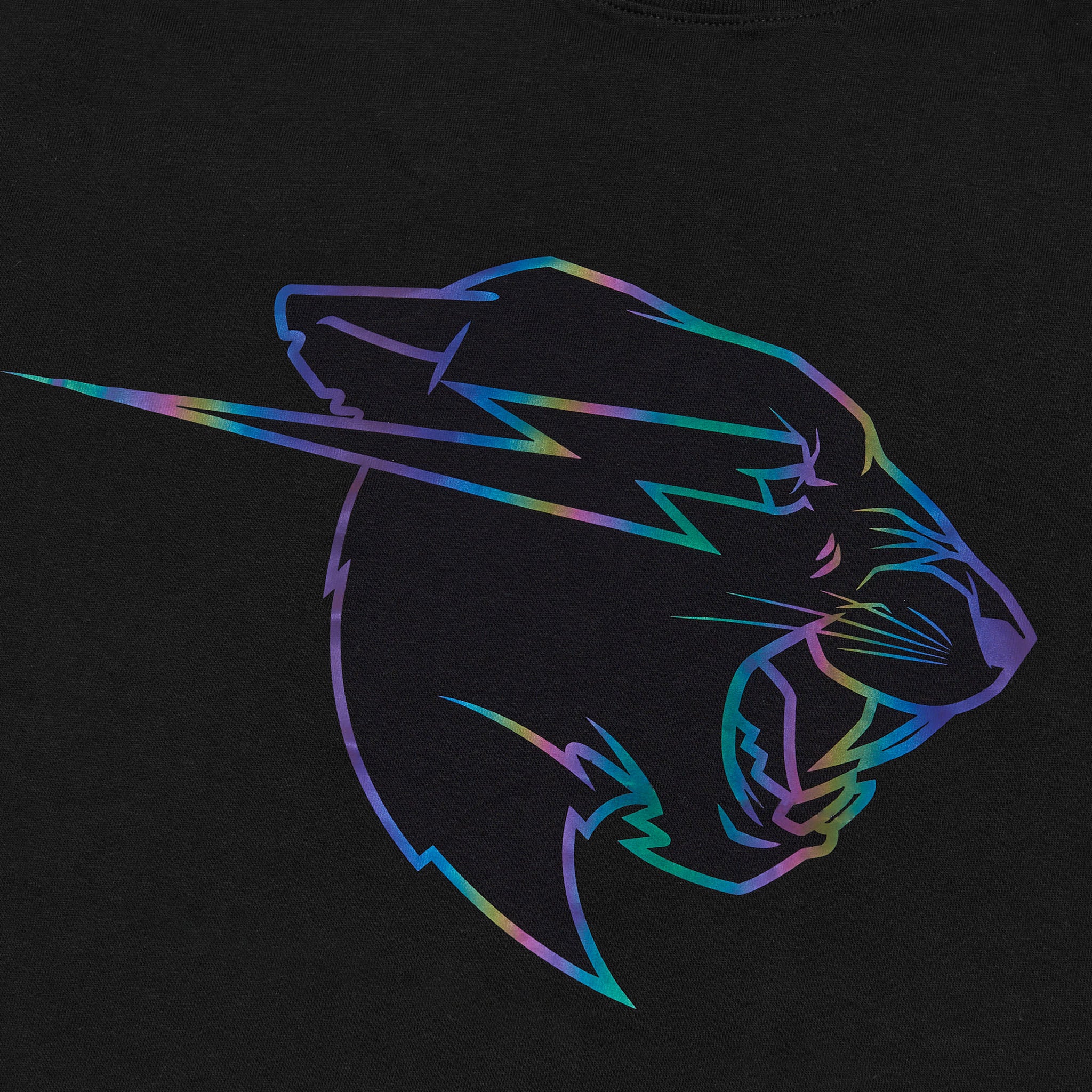 KIDS REFLECTIVE PANTHER S/SLEEVE TEE - BLACK