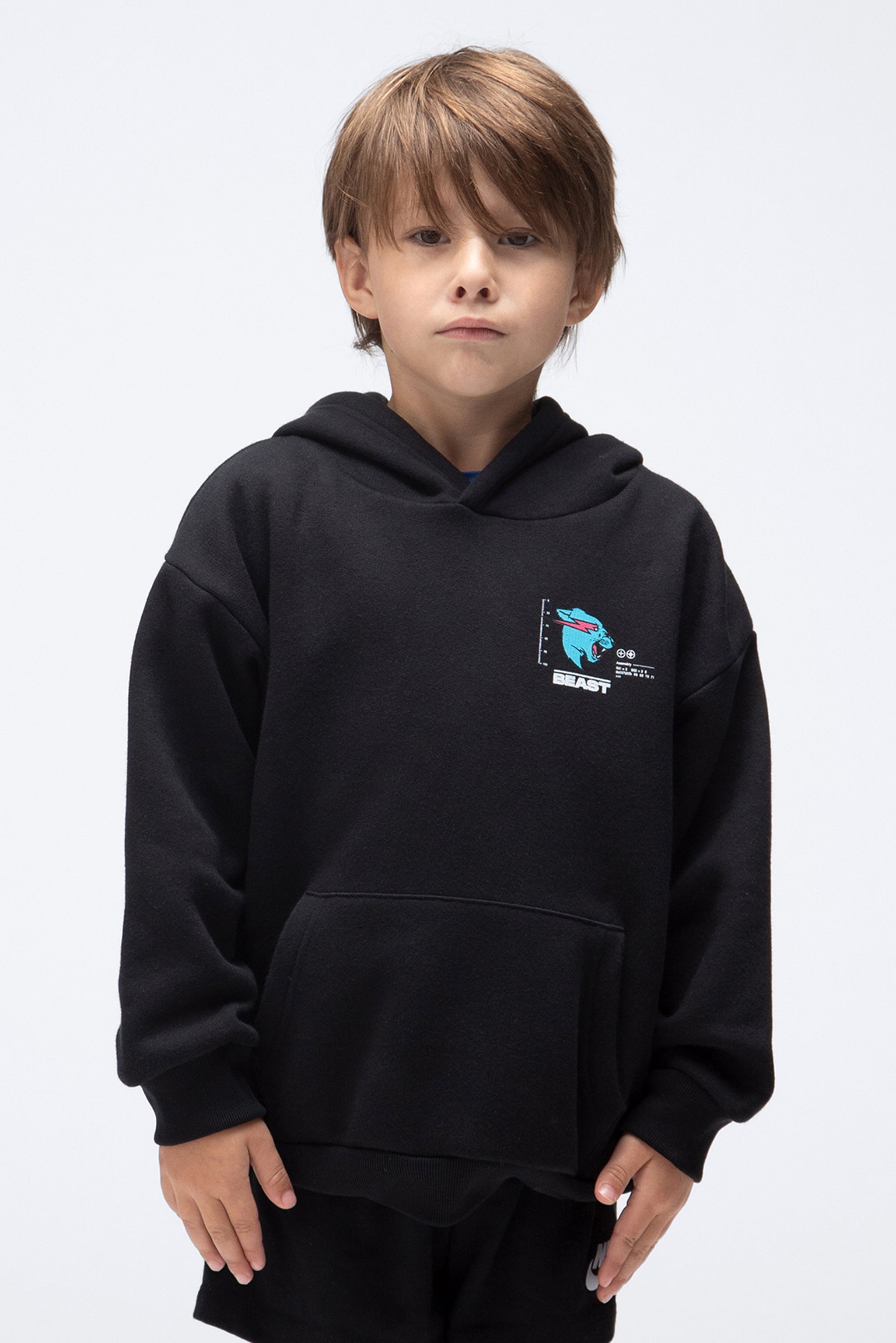 KIDS PARTICLE HOODIE - BLACK
